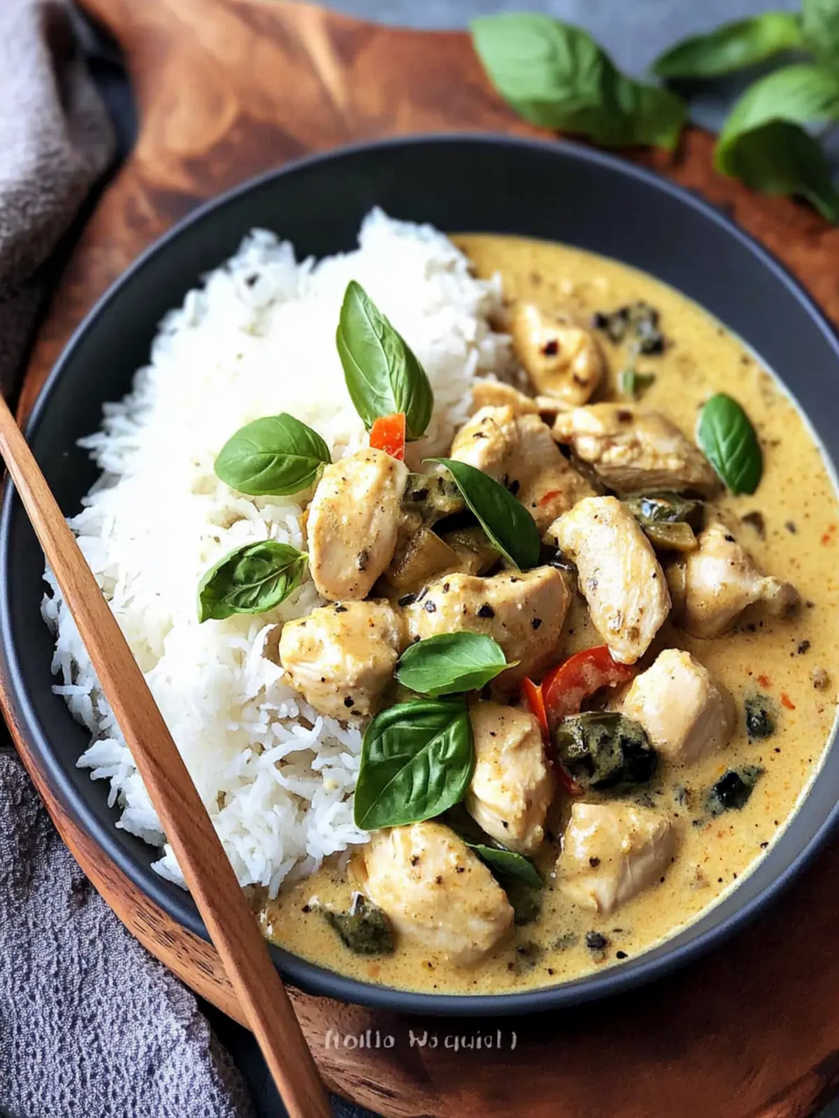 Basil Chicken with Coconut Curry Sauce: A Flavor Adventure 2 Basil Chicken with Coconut Curry Sauce