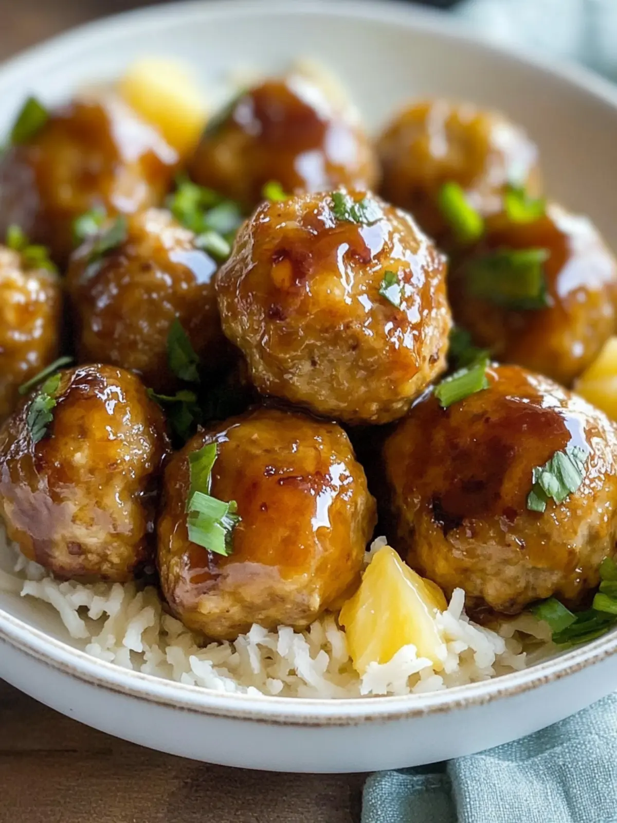 Sweet and Savory Pineapple Teriyaki Chicken Meatballs 5 Pineapple Teriyaki Chicken Meatballs
