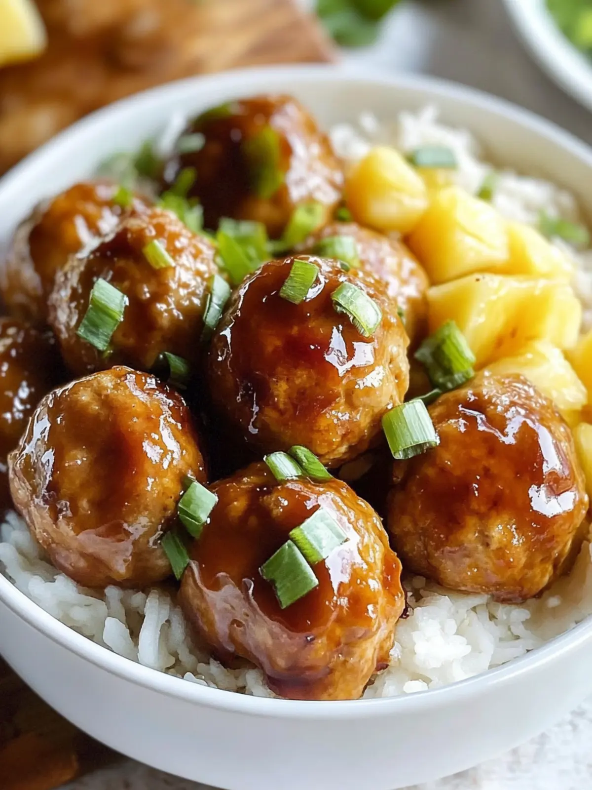Sweet and Savory Pineapple Teriyaki Chicken Meatballs 4 Pineapple Teriyaki Chicken Meatballs