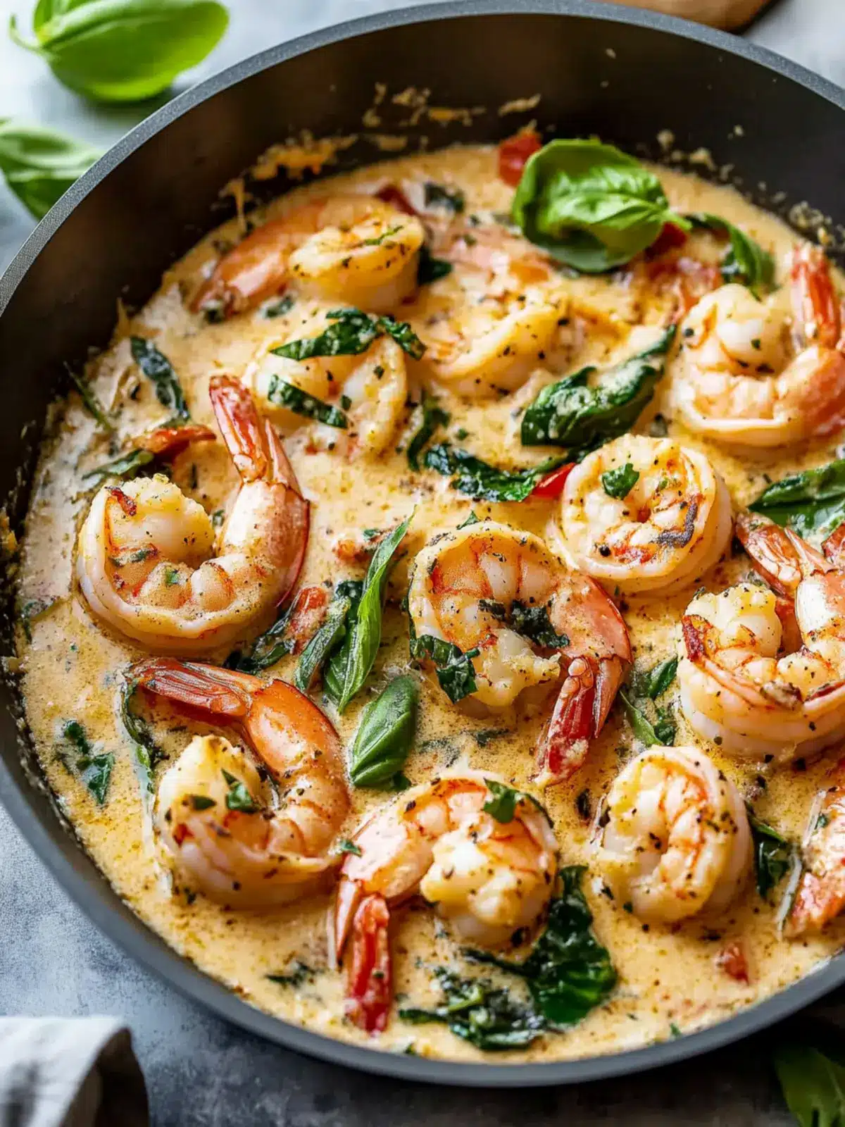 Creamy Parmesan Basil Shrimp Recipe for a Cozy Dinner Night 2 Creamy Parmesan Basil Shrimp Recipe