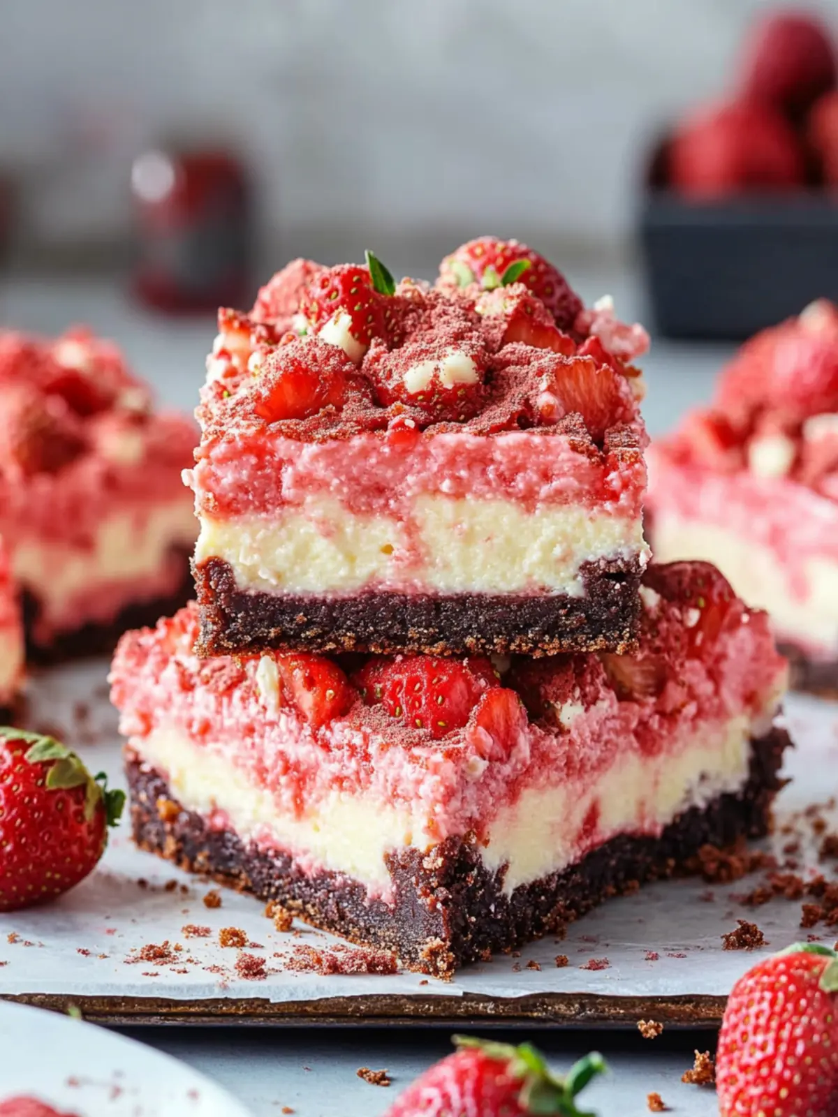 Irresistible Strawberry Cheesecake Brownies for Sweet Cravings 4 Strawberry Cheesecake Brownies