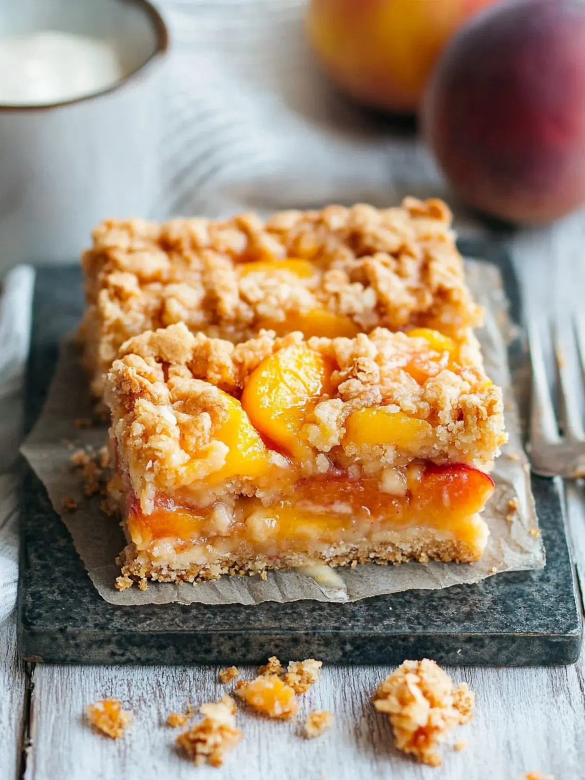 Irresistible Peaches and Cream Crumble Bars for Sweet Cravings 2 Peaches and Cream Crumble Bars