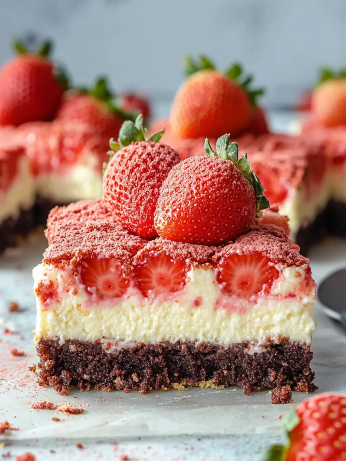 Irresistible Strawberry Cheesecake Brownies for Sweet Cravings 3 Strawberry Cheesecake Brownies