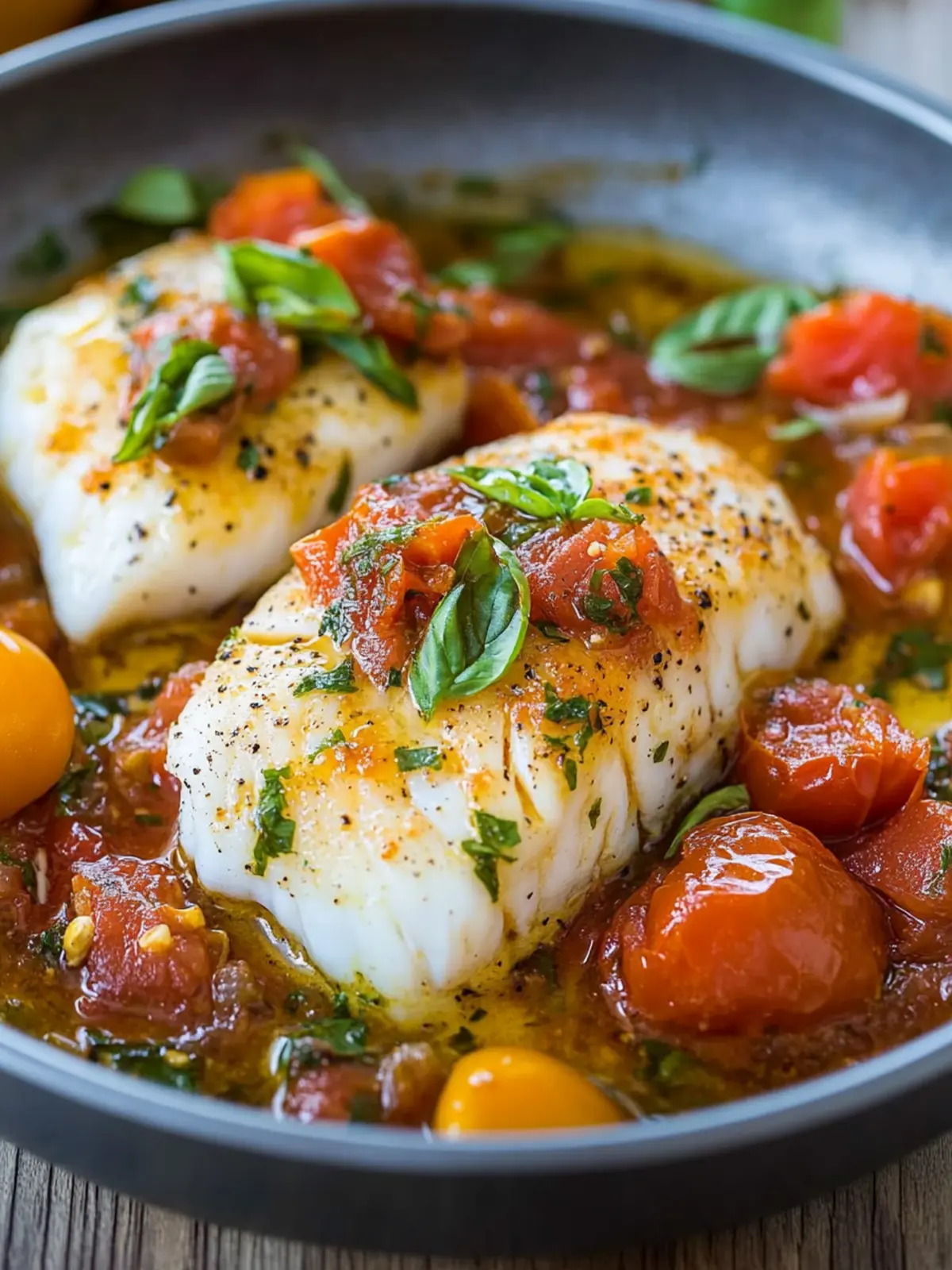 Savor This Pan-Seared Cod Recipe with Tomato Basil Sauce 4 Pan-Seared Cod Recipe (with The Best Tomato Basil Sauce)