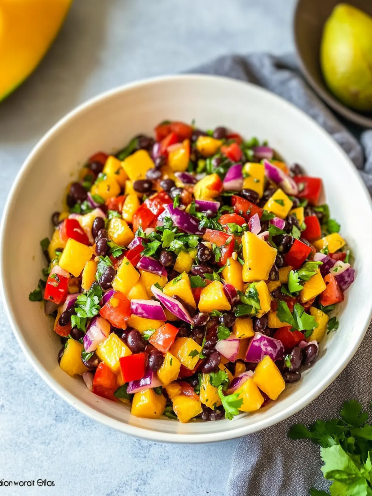 Zesty Black Bean Mango Salad with a Kick of Freshness 2 Black Bean Mango Salad