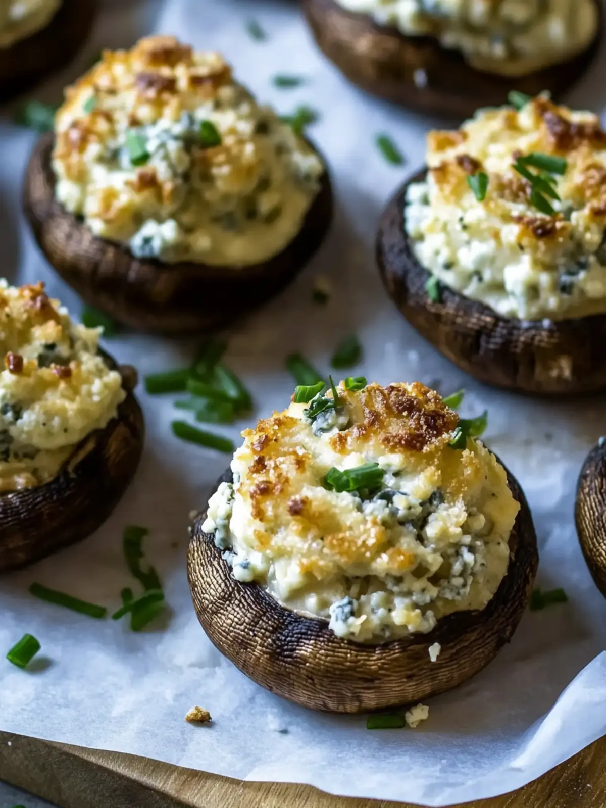 Savory Whipped Blue Cheese Stuffed Mushrooms to Savor 2 Whipped Blue Cheese Stuffed Mushrooms