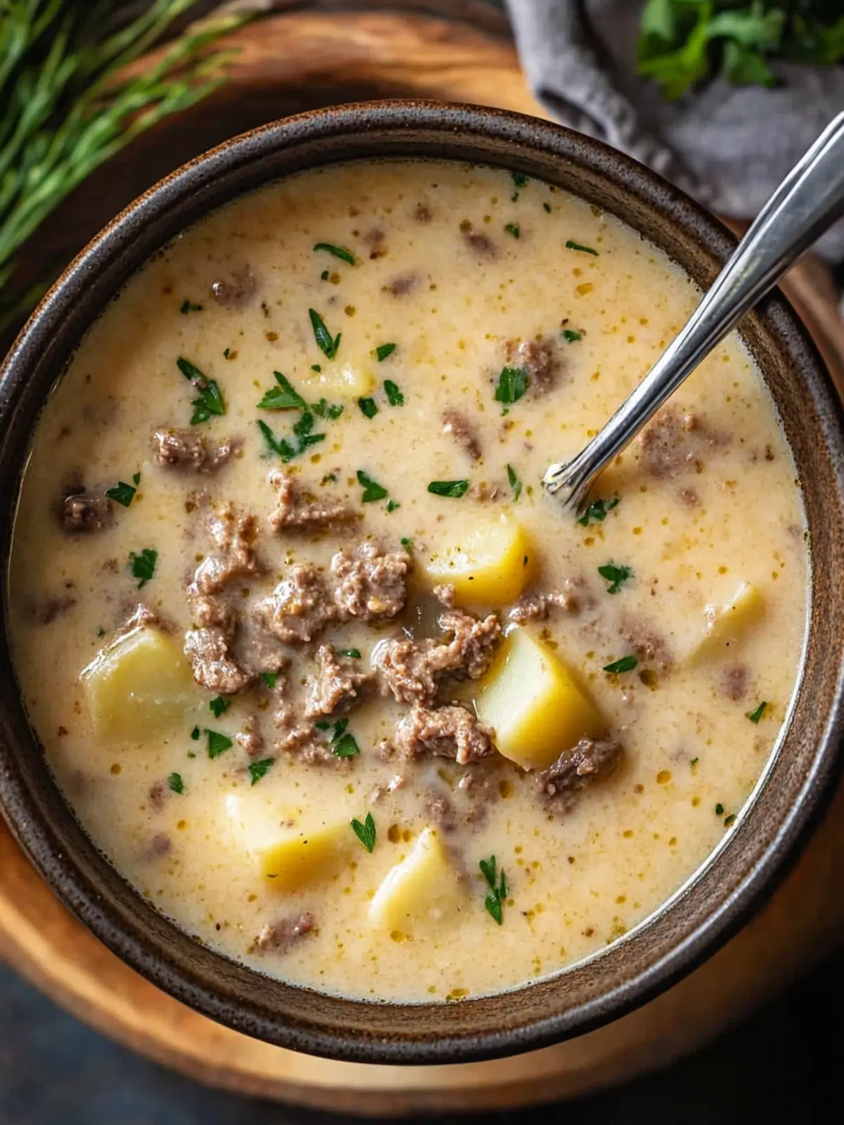 Creamy Cheesy Beef and Potato Soup to Warm Your Soul 3 Cheesy Beef and Potato Soup