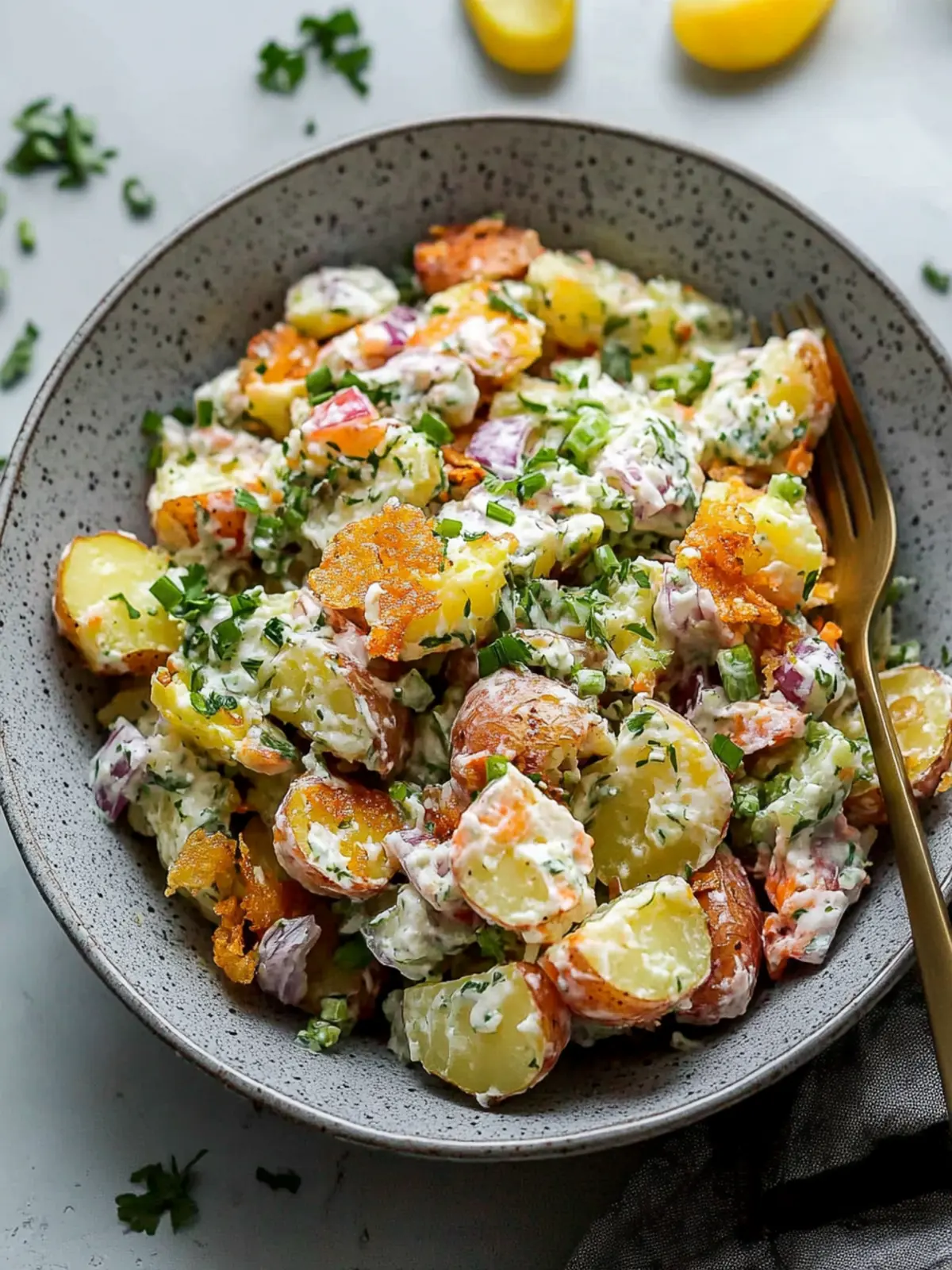 Viral Crispy Smashed Potato Salad Perfect for Your Next Picnic 5 Viral Crispy Smashed Potato Salad