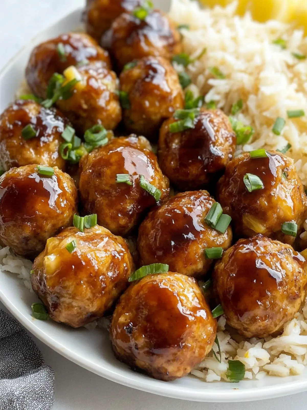 Sweet and Savory Pineapple Teriyaki Chicken Meatballs 2 Pineapple Teriyaki Chicken Meatballs