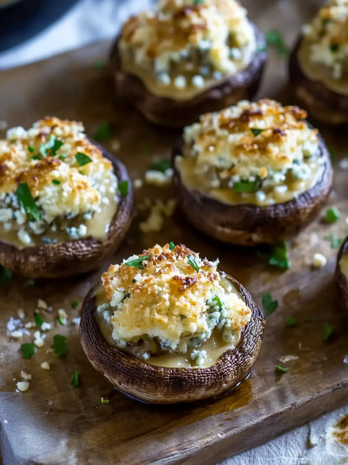 Savory Whipped Blue Cheese Stuffed Mushrooms to Savor 4 Whipped Blue Cheese Stuffed Mushrooms
