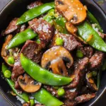 Savor Asian Beef with Mushrooms and Snow Peas Tonight 9 Asian Beef with Mushrooms and Snow Peas