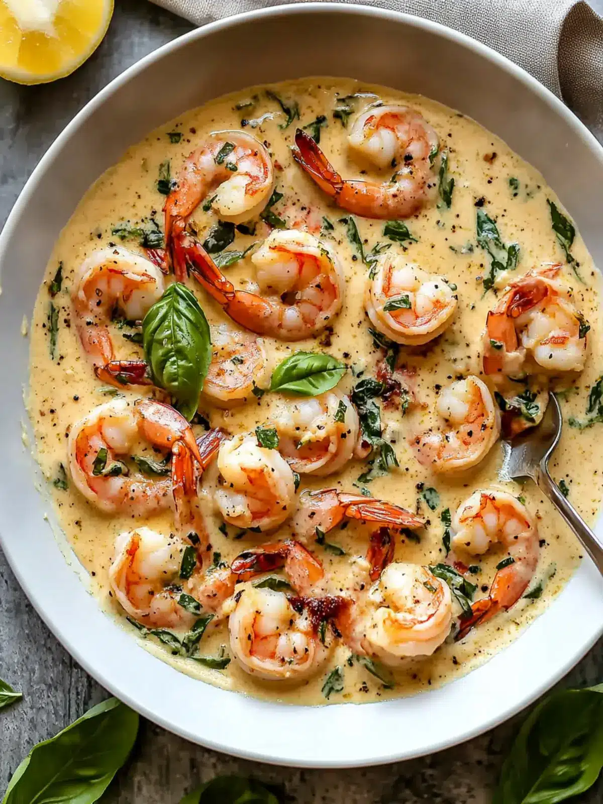 Creamy Parmesan Basil Shrimp Recipe for a Cozy Dinner Night 3 Creamy Parmesan Basil Shrimp Recipe