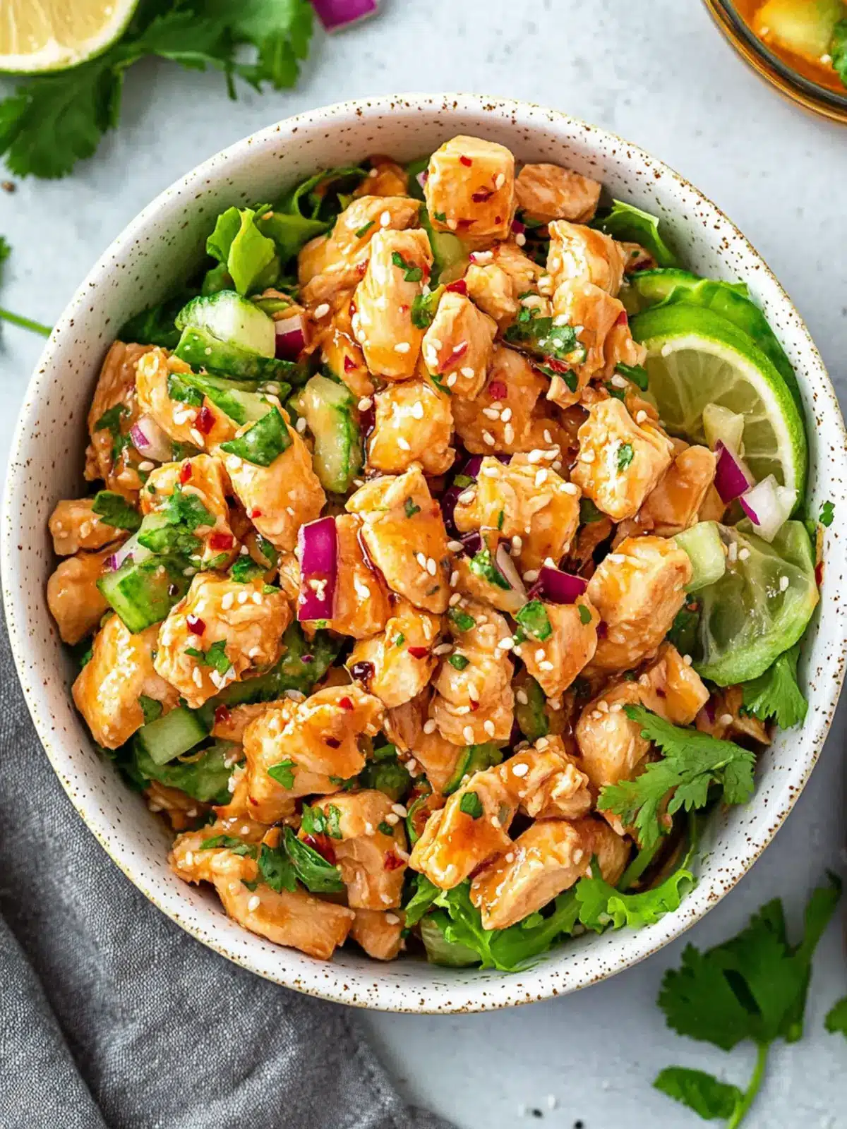 Sweet & Spicy Easy Hot Honey Chicken Salad You'll Love 3 Easy Hot Honey Chicken Salad Recipe (Sweet & Spicy!)