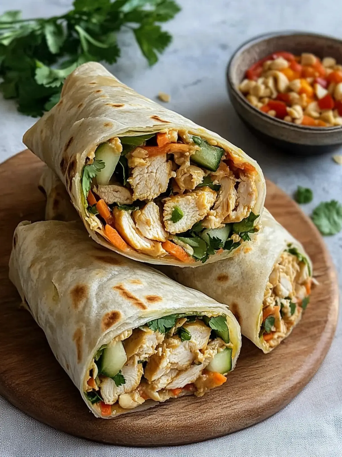 Savory Thai Peanut Chicken Wraps You'll Crave Daily 3 Thai Peanut Chicken Wraps