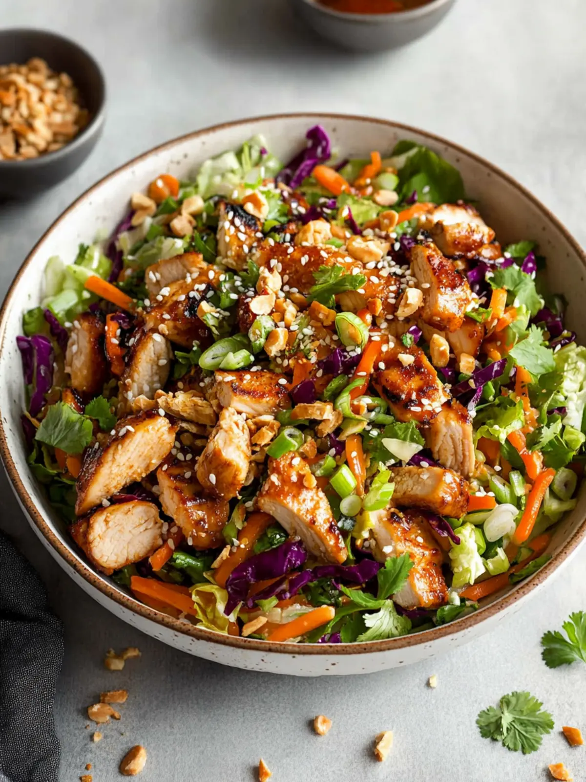 Asian Chicken Crunch Salad with Zesty Peanut Dressing Delight 3 Asian Chicken Crunch Salad