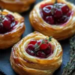 Elegant Cranberry & Brie Rose Pastry Blossoms You’ll Adore 42 Elegant Cranberry & Brie Rose Pastry Blossoms with Honey and Thyme
