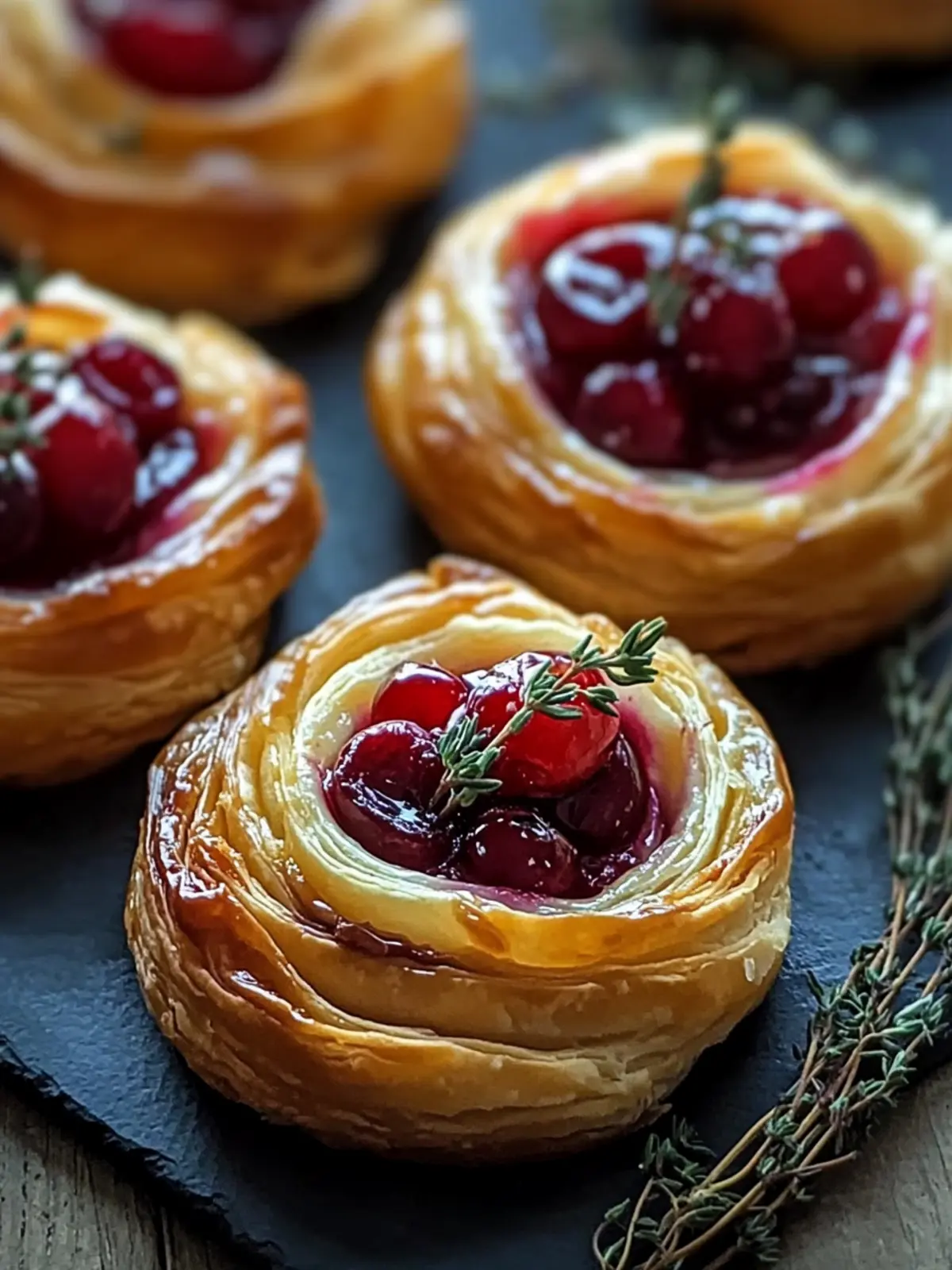 Elegant Cranberry & Brie Rose Pastry Blossoms You’ll Adore 5 Elegant Cranberry & Brie Rose Pastry Blossoms with Honey and Thyme