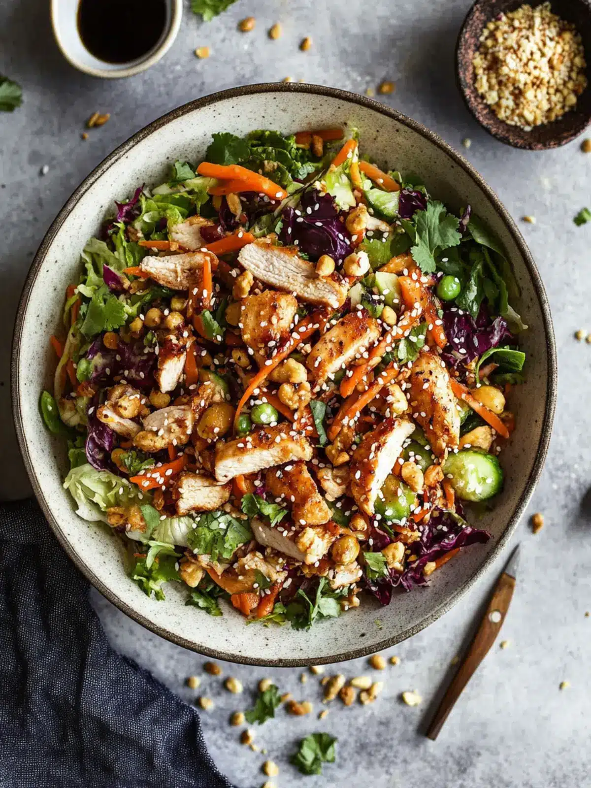 Asian Chicken Crunch Salad with Zesty Peanut Dressing Delight 4 Asian Chicken Crunch Salad