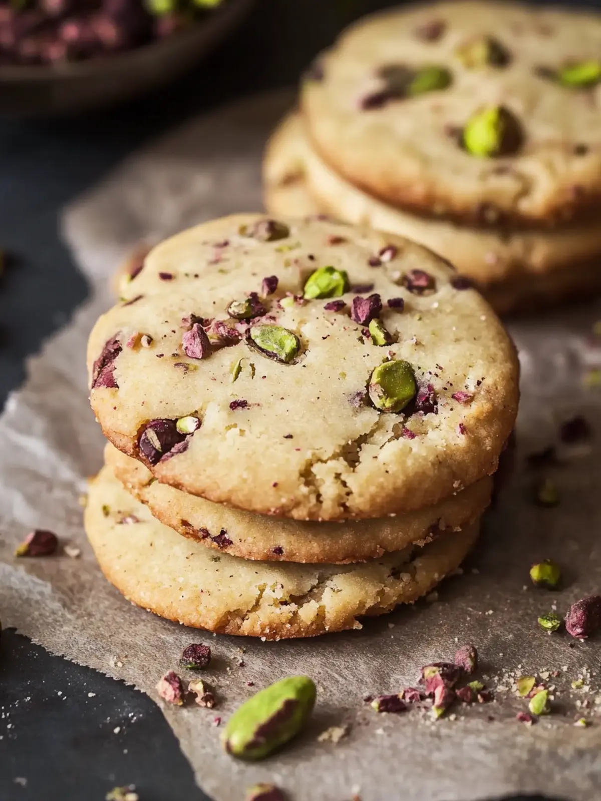Delicious Pistachio Shortbread Cookies with Chocolate Drizzle 5 Pistachio Shortbread Cookies