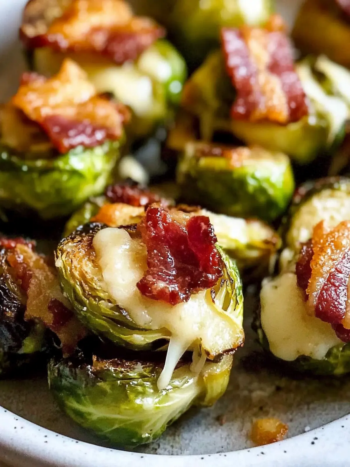Crispy Brussel Sprouts with Bacon and Cheese: Irresistibly Delicious 5 Crispy Brussel Sprouts with Bacon and Cheese