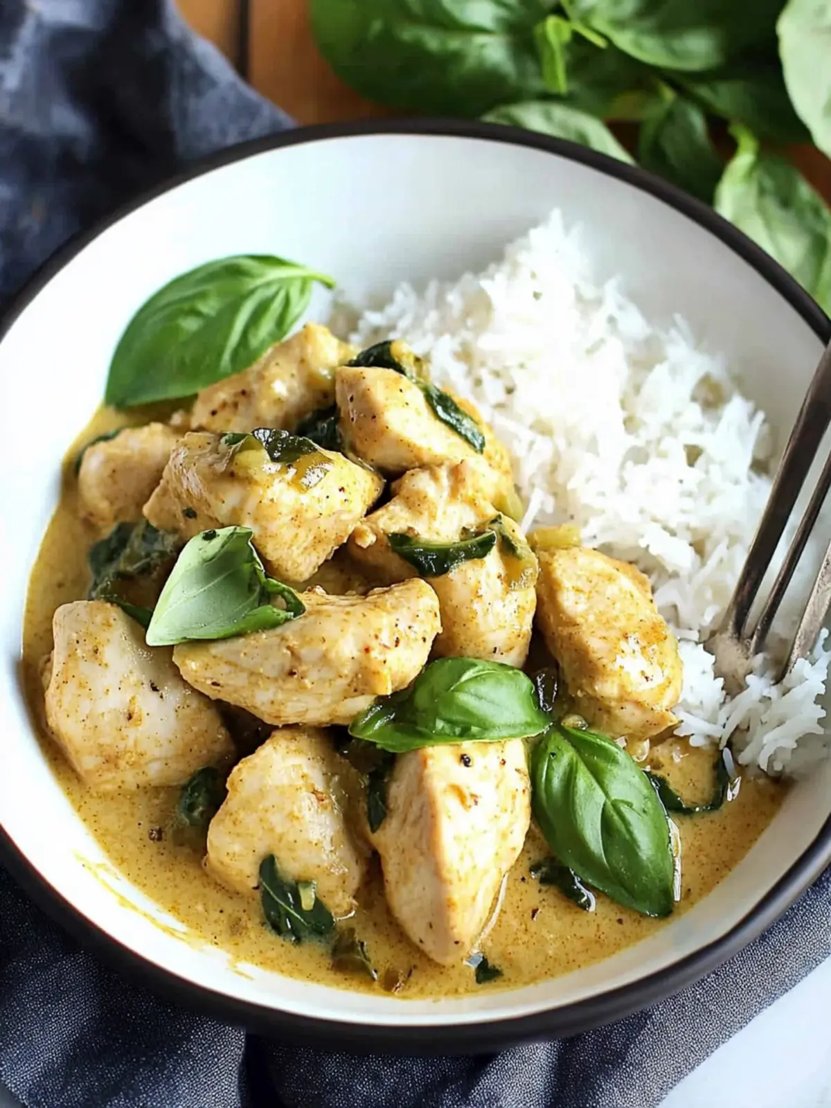 Basil Chicken with Coconut Curry Sauce: A Flavor Adventure 5 Basil Chicken with Coconut Curry Sauce