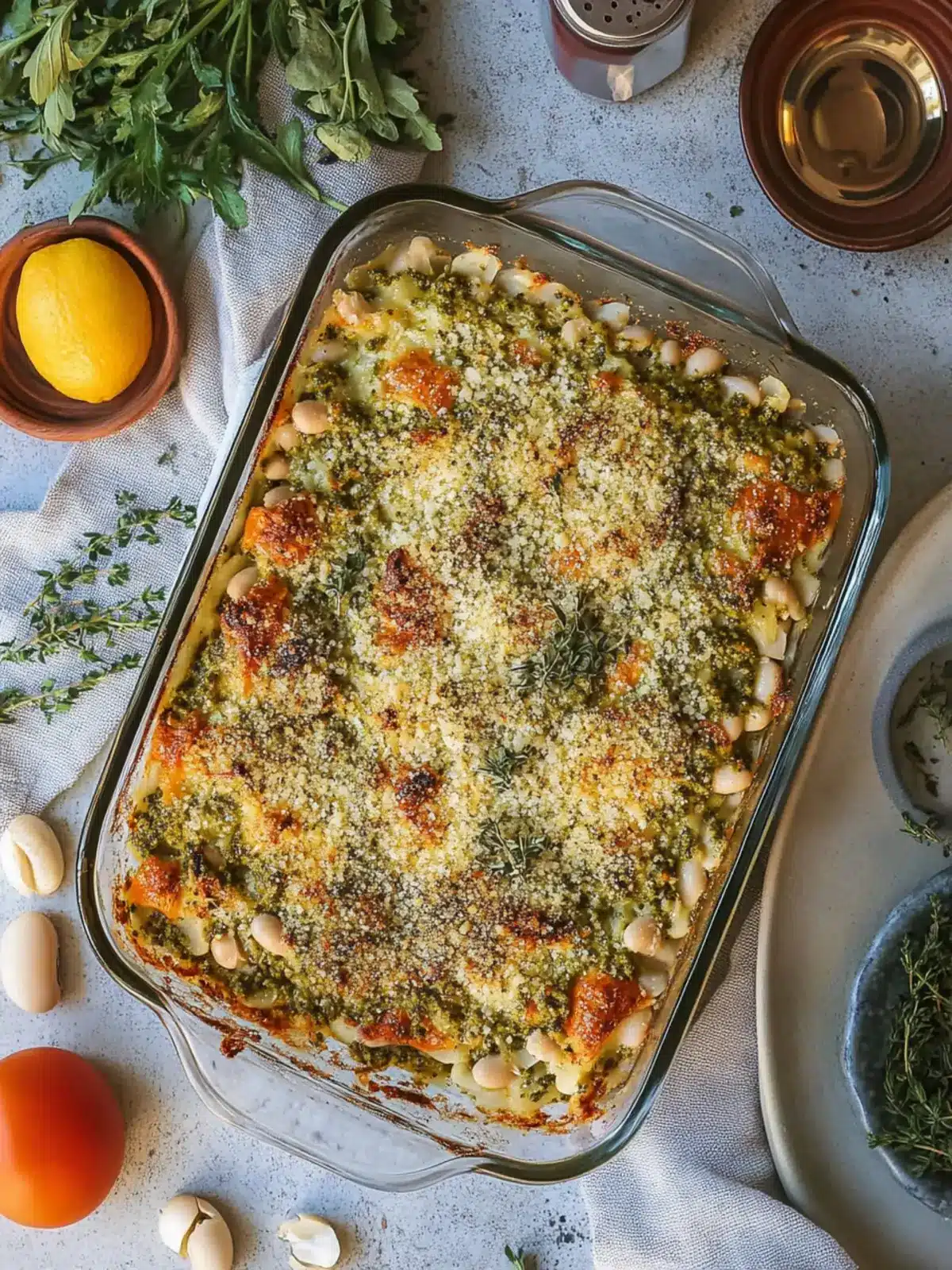 Savory White Bean and Pesto Bake for Comforting Nights 4 White Bean and Pesto Bake