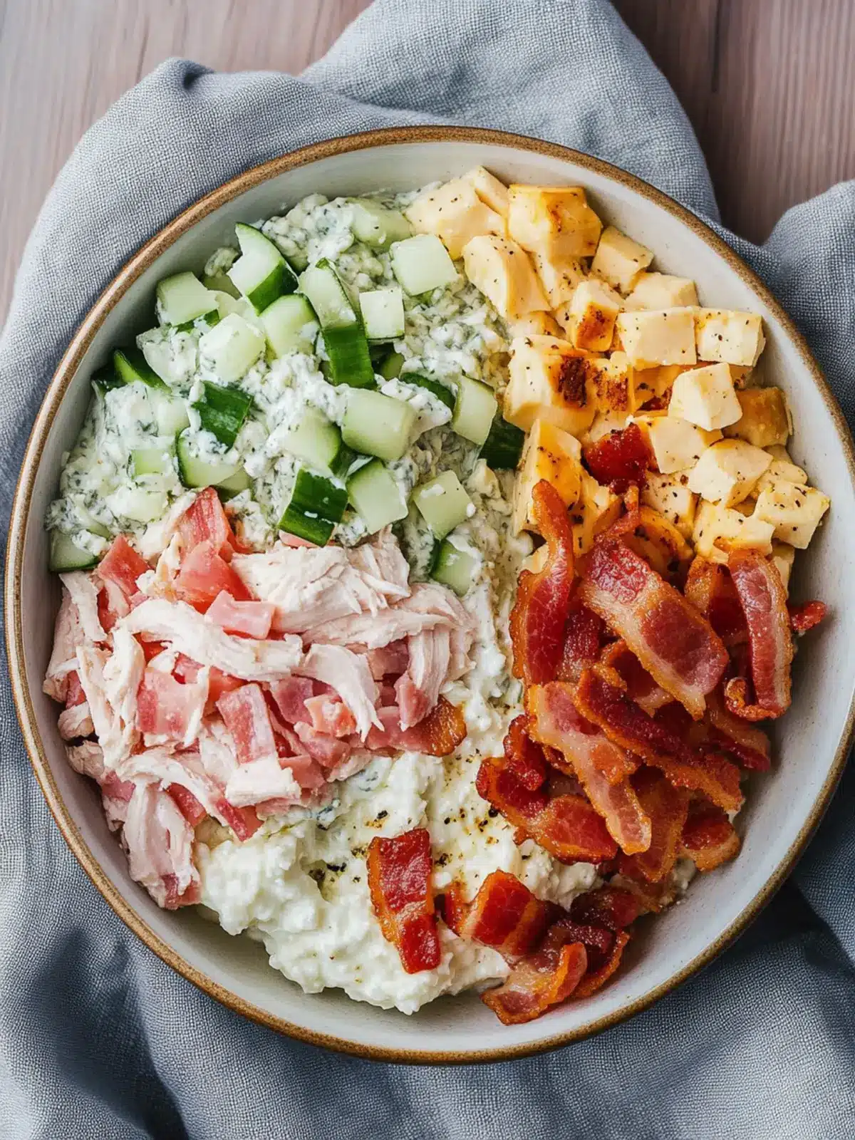 Savory Chicken Bacon Ranch Cottage Cheese Bowl You’ll Love 2 Chicken Bacon Ranch Cottage Cheese Bowl