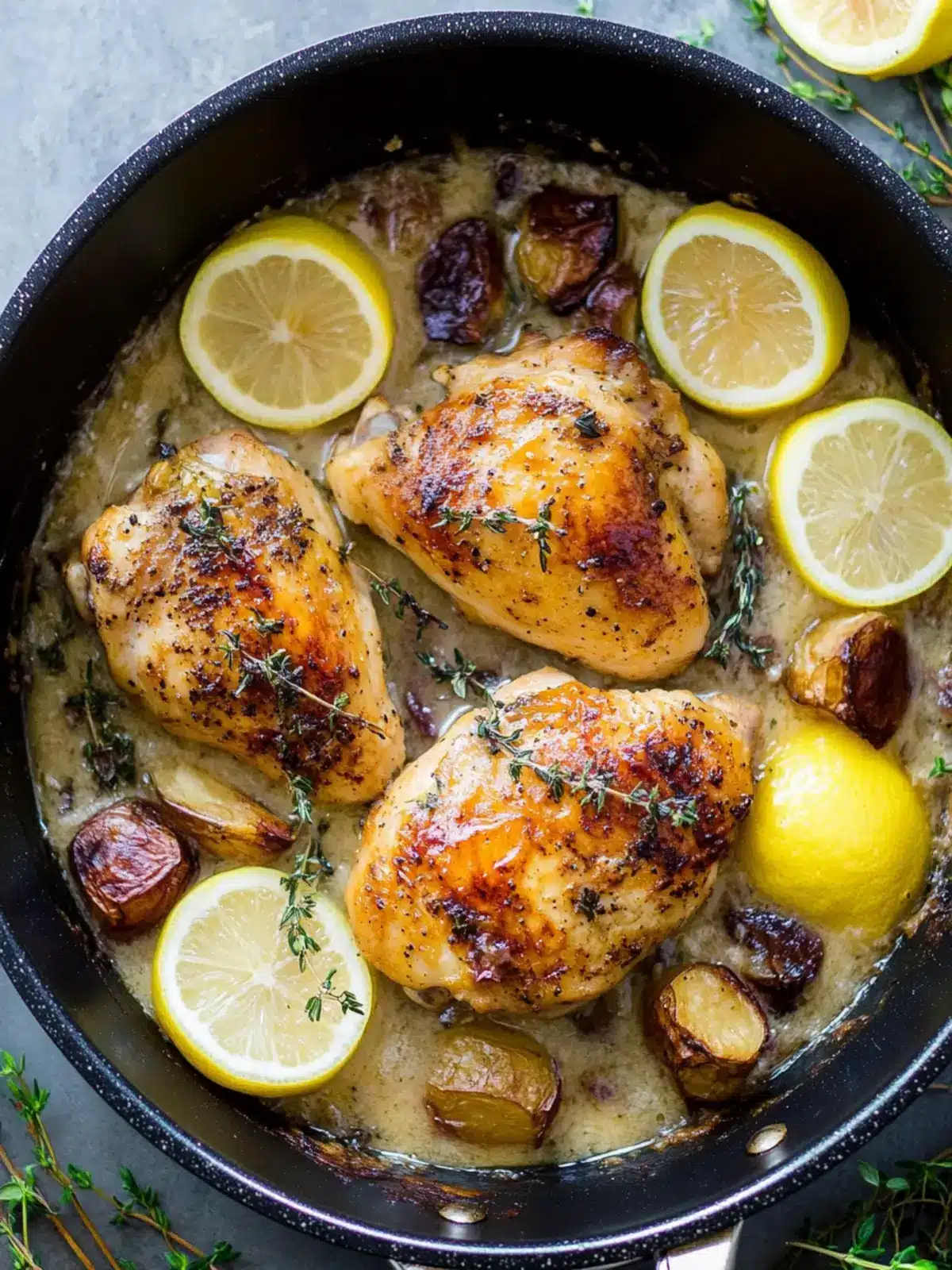 Lemon Thyme Chicken – One Pan Delight in 30 Minutes! 4 Lemon Thyme Chicken – One Pan