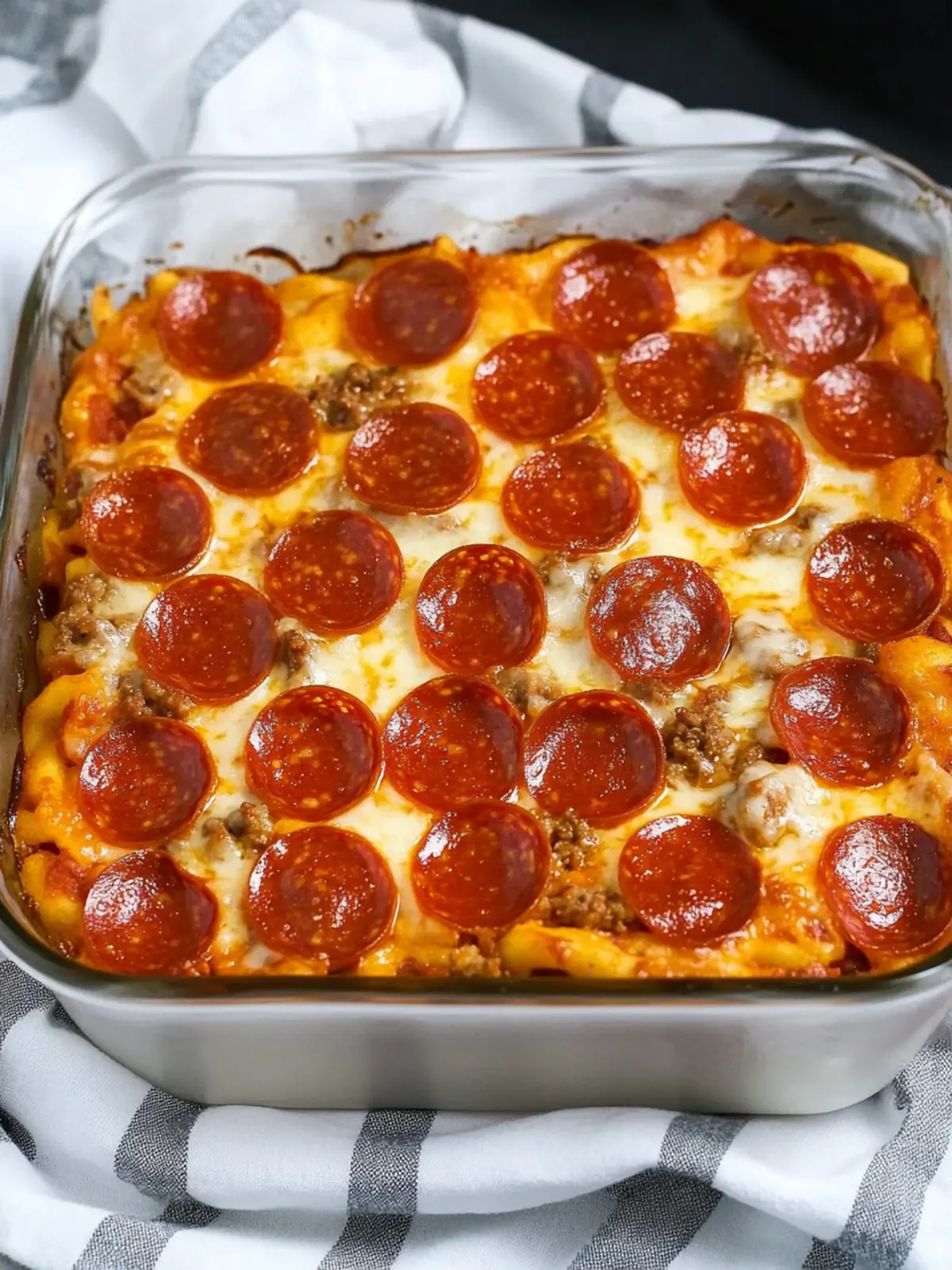 Easy Ground Beef Pepperoni Pizza Casserole Recipe Everyone Loves 3 Easy Ground Beef Pepperoni Pizza Casserole Recipe