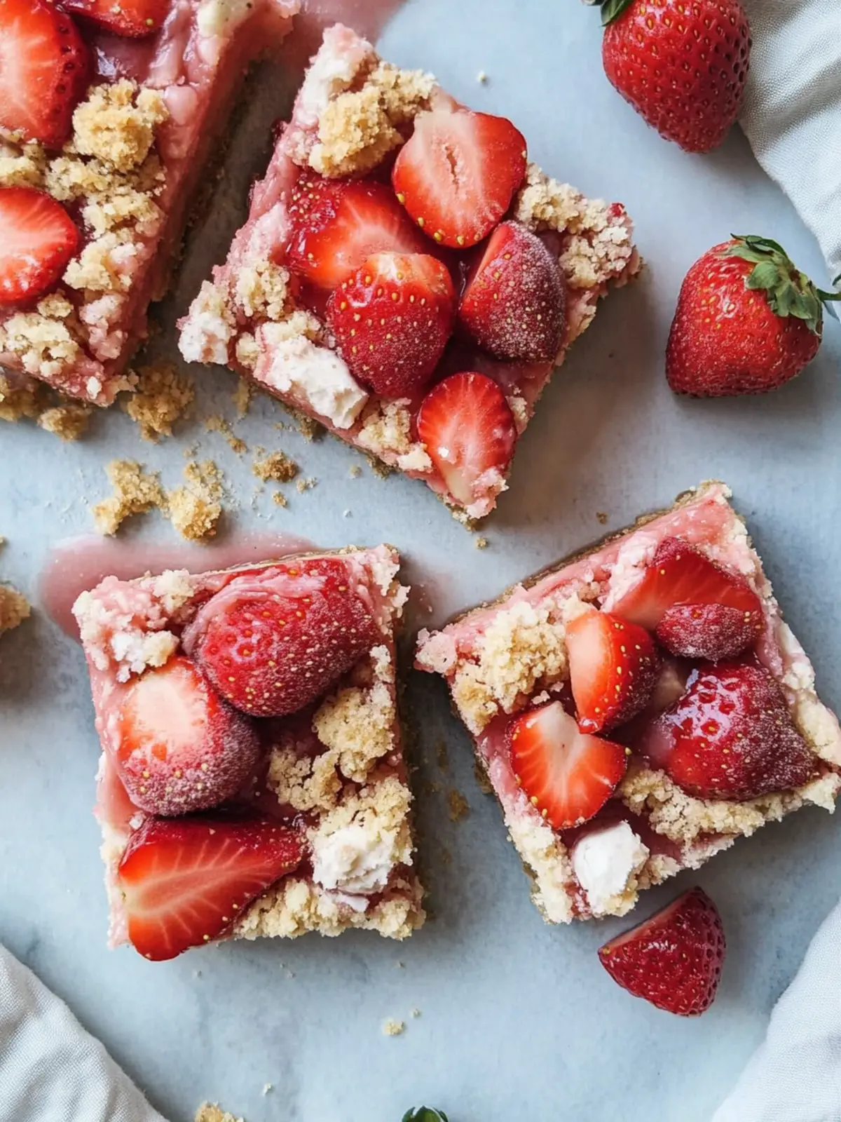 Delicious Gluten Free Vegan Strawberry Bars You'll Crave 2 Strawberry Bars (Gluten Free + Vegan)