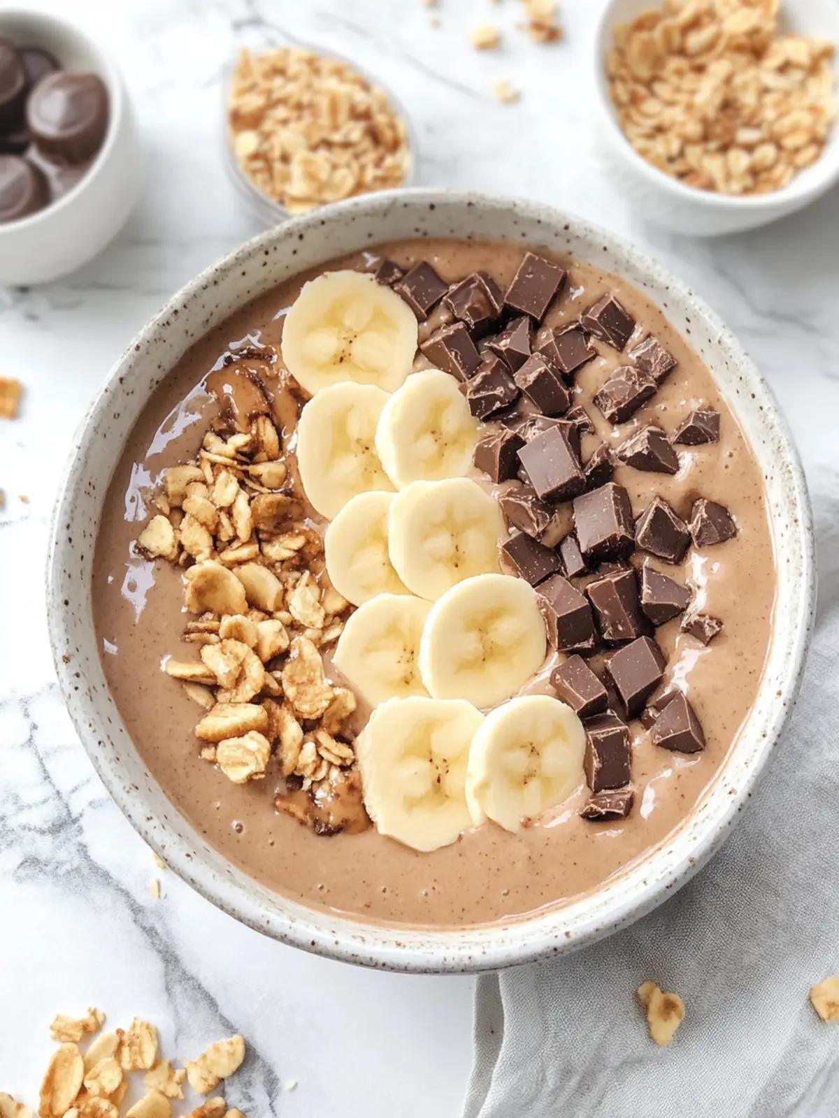 Thick and Creamy Snickers Smoothie Bowl: A Vegan Delight 2 Thick and Creamy Snickers Smoothie Bowl (Vegan, GF)