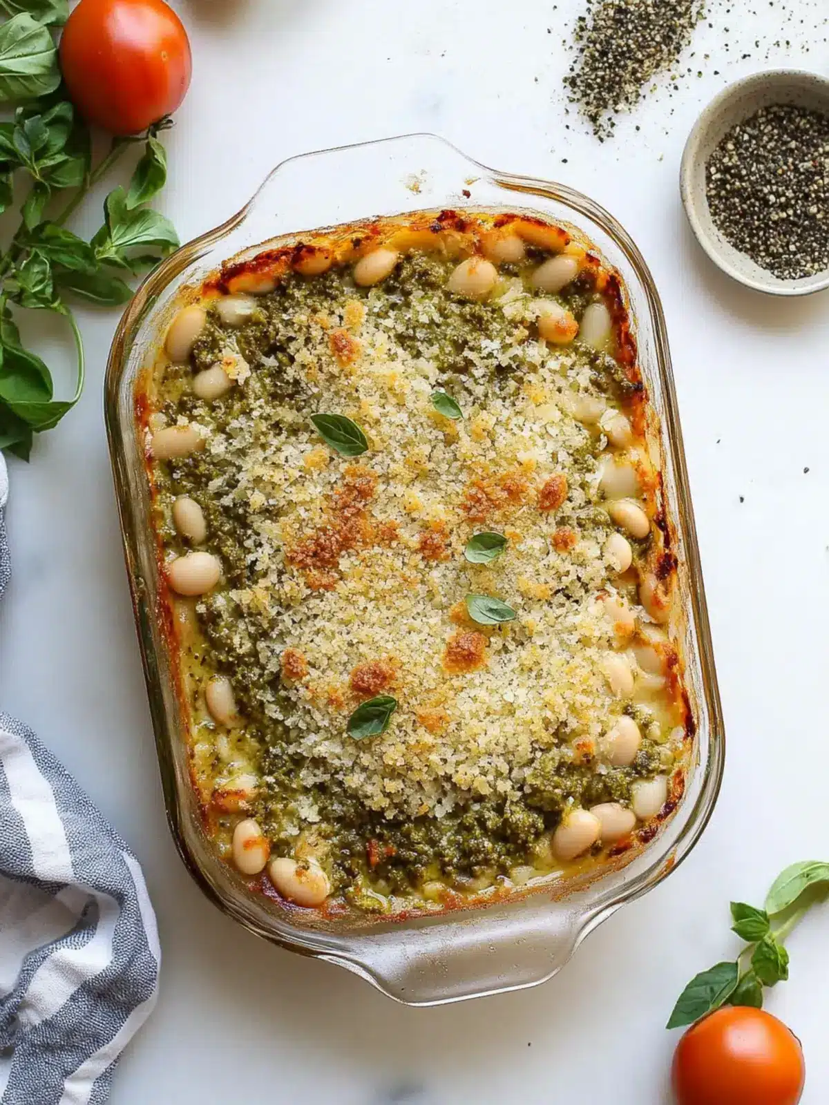 Savory White Bean and Pesto Bake for Comforting Nights 2 White Bean and Pesto Bake